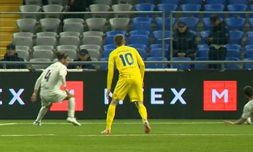 Видео второго гола Томасова матча Премьер-Лиги «Астана» — «Окжетпес»