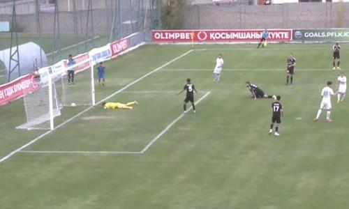 Видео автогола Семченкова матча Премьер-Лиги «Мактаарал» — «Тобол»