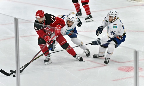 Фоторепортаж с матча КХЛ «Витязь» — «Барыс» 3:2 ОТ