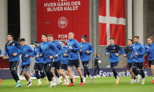 Фоторепортаж с предыгровой тренировки сборной Казахстана в Копенгагене