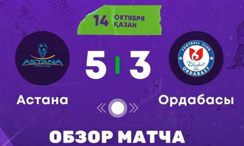 Видеообзор матча чемпионата Казахстана «Астана» — «Ордабасы» 5:3