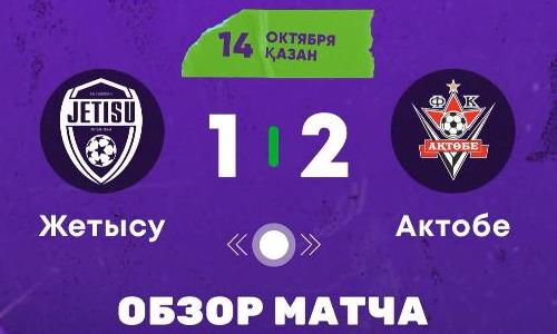 Видеообзор матча чемпионата Казахстана «Жетысу» — «Актобе» 1:2