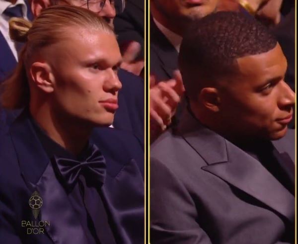 Камеры поймали реакцию Холанда и Мбаппе на восьмой «Золотой мяч» Месси
