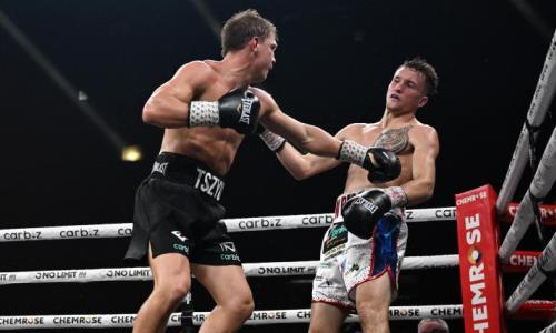 Сын Кости Цзю встал с нокдауна и нокаутировал непобежденного боксера в бою за чемпионский титул. Видео