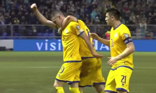 Видео шестой победы Казахстана в отборе на Евро-2024 по футболу