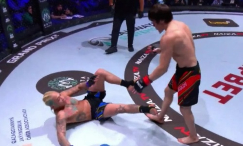 Видео быстрого нокаута Жалгаса Жумагулова в первом поединке после ухода из UFC