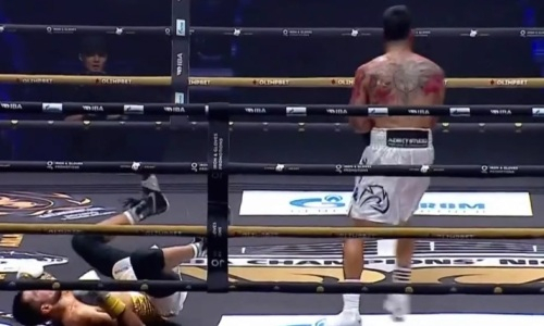 Видео сенсационного нокаута чемпиона мира из Казахстана