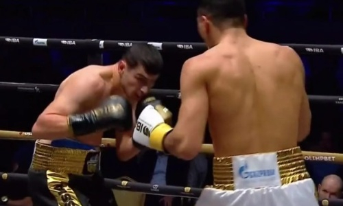 Видео боя казахстанского боксера с нокаутером из России