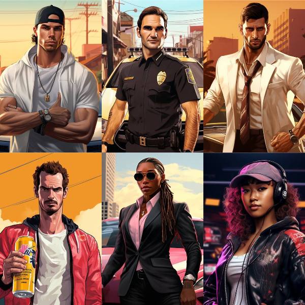 Рыбакина? Известные теннисисты «попали» в GTA VI