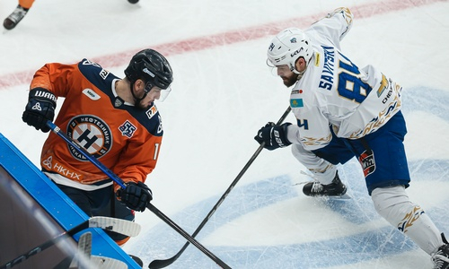 Фоторепортаж с матча КХЛ «Нефтехимик» — «Барыс» 3:2