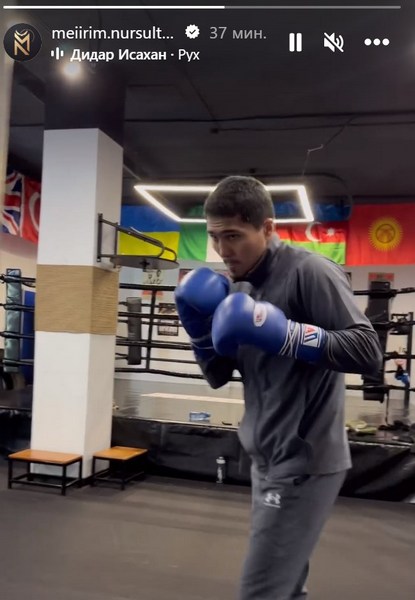 Лучший боксер Казахстана вернулся к тренировкам после победного боя