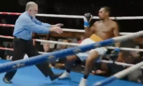 Нокаутом в первом раунде закончился соглавный бой вечера бокса в США. Видео