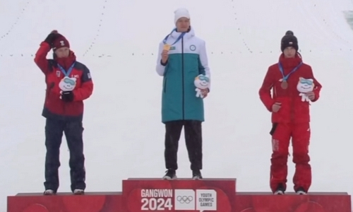 Появилось видео награждения автора исторического «золота» Казахстана на зимних юношеских ОИ-2024