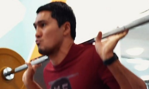 Появилось видео с тренировки лучшего боксера Казахстана