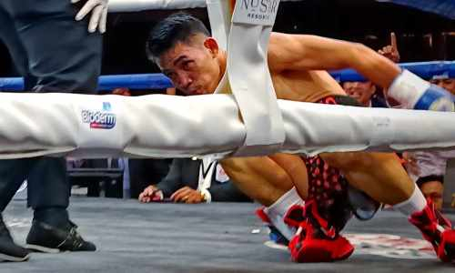 Брутальным нокаутом завершился главный бой вечера бокса. Видео