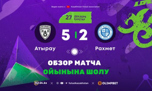Видеообзор матча чемпионата Казахстана «Атырау» — «Рахмет» 5:2