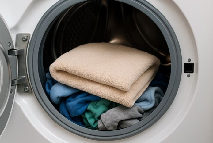 «Вещи после стирки высохнут в разы быстрее». Положите это в барабан машинки