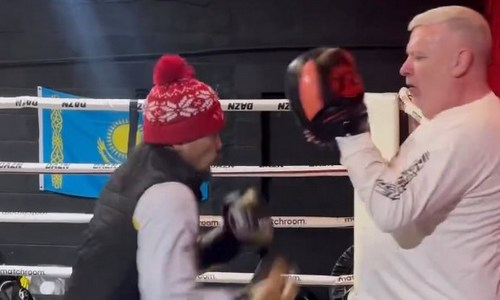 «Казахский король» впечатлил скоростью ударов перед возвращением на ринг. Видео