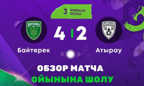 Видеообзор матча чемпионата Казахстана «Байтерек» — «Атырау» 4:2