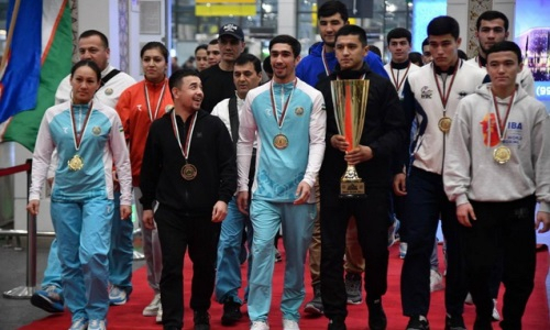 Сборная Узбекистана вернулась на родину после триумфа на малом ЧМ-2024 по боксу с участием Казахстана