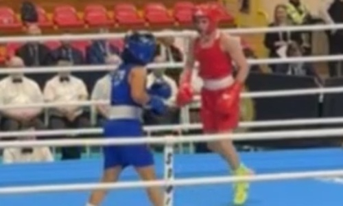Видео второй победы Казахстана на лицензионном олимпийском турнире по боксу