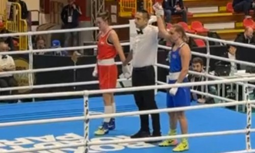 Видео боя Казахстана с нокдауном за лицензию в боксе на Олимпиаду-2024