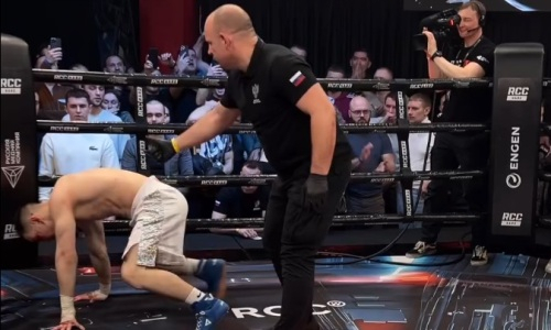 Боец из Казахстана «срубил» россиянина одним ударом. Видео