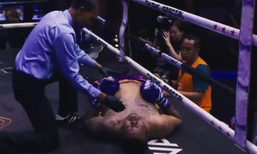 Брутальным нокаутом в первом раунде закончился бой бойфренда самой сексуальной боксерши Казахстана. Видео