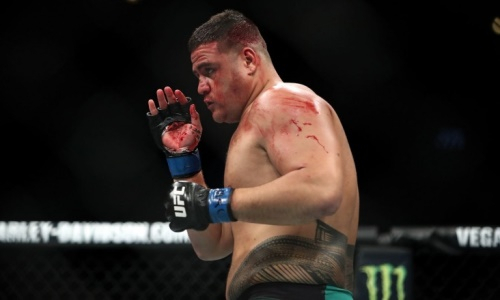 Кровавый бой тяжеловесов завершился досрочно в главном событии турнира UFC. Видео