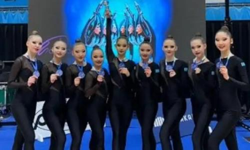 Бронзовую медаль завоевали казахстанки на турнире по эстетической групповой гимнастике