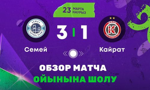 Видеообзор матча чемпионата Казахстана «Семей» — «Кайрат» 3:1