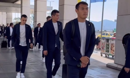 Сборная Казахстана по футболу отправилась в Люксембург. Видео