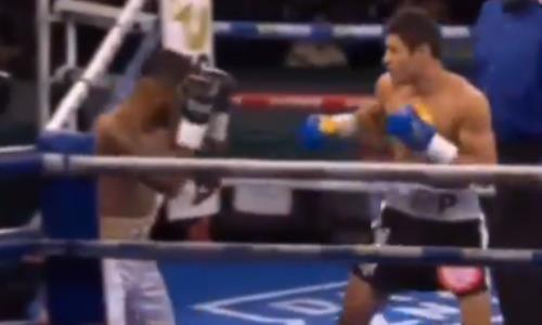 Тяжелым нокаутом в первом раунде закончился бой звезды бокса Узбекистана в США. Видео