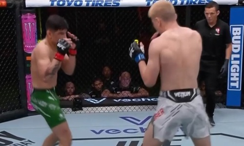 Видео полного боя казаха в UFC против ветерана лиги