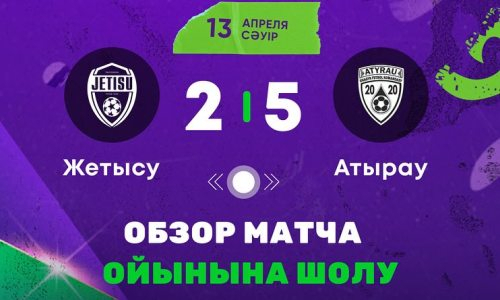Видеообзор матча чемпионата Казахстана «Жетысу» — «Атырау» 2:5