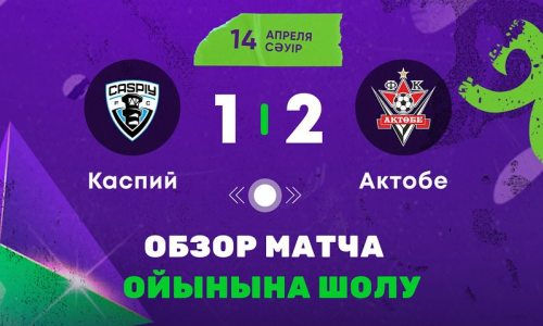Видеообзор матча чемпионата Казахстана «Каспий» — «Актобе» 1:2