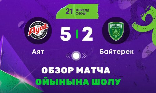 Видеообзор матча чемпионата Казахстана «Аят» — «Байтерек» 5:2