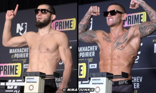 Махачев и Порье сделали вес перед боем за титул чемпиона UFC