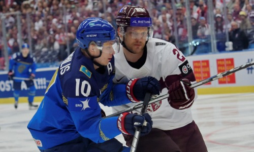 Фоторепортаж с матча чемпионата мира Казахстан — Латвия 0:2 