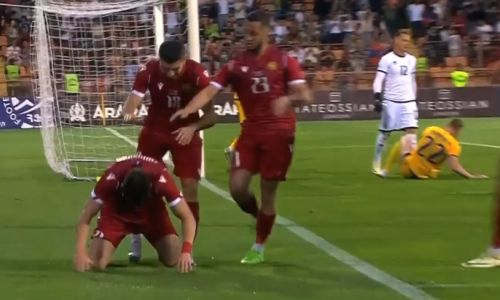 Закончился первый тайм матча Армения — Казахстан