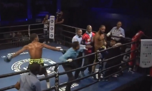 Боксер ударил рефери и нарвался на «сдачу». Видео