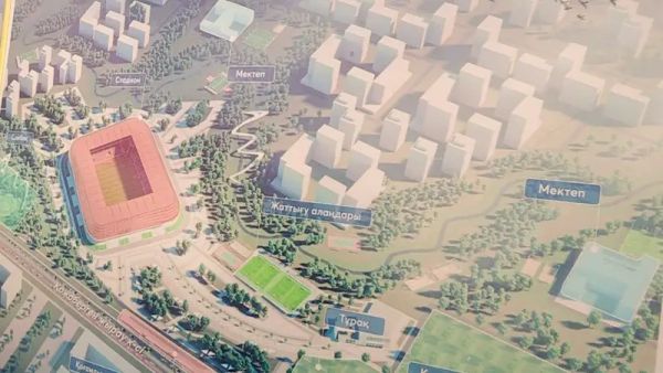 Началось строительство самого большого стадиона в Казахстане. Фото и видео