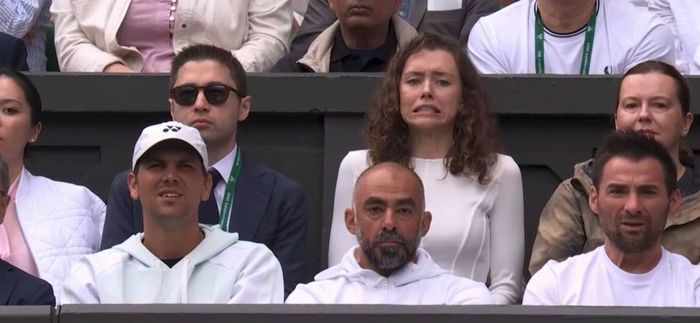 Яркие эмоции сестры Елены Рыбакиной во время ее матча попали в объектив. Фото