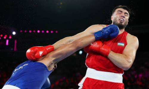 Видео боя с нокдауном Баходира Джалолова за «золото» Олимпиады-2024