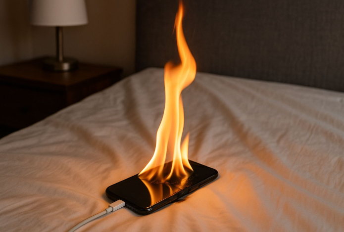 Где нельзя оставлять заряжающийся смартфон — может загореться