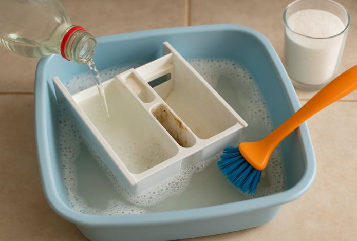 Как в два счета отмыть лоток стиральной машины. Есть простое средство