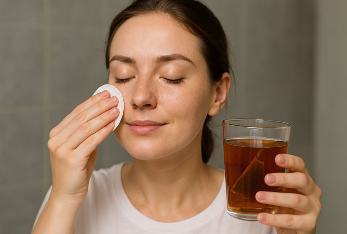 Зачем некоторые женщины протирают лицо чаем — вы удивитесь