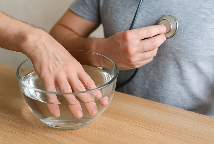 Возьмите миску с водой и проверьте — здорово ли ваше сердце. Через минуту все станет ясно