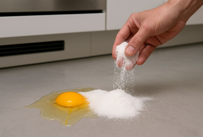 Как убрать разбившееся яйцо. Только не хватайтесь за тряпку или салфетку