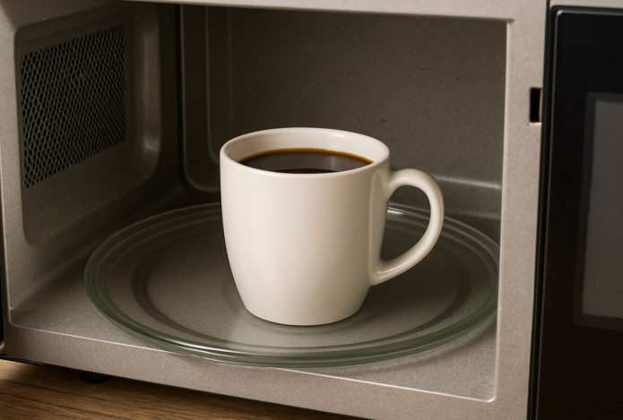 Можно ли разогревать чай и кофе в микроволновке